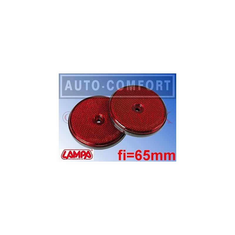 Światła odblaskowe czerwone fi-65mm na wkręty - 20525 - Lampa SpA
