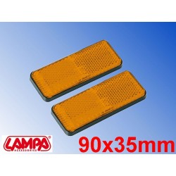 Światła odblaskowe pomarańczowe 90x35mm - LAMPA S.p.A.